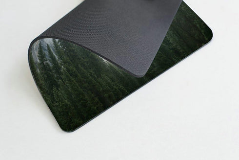 Smooffly Gaming Mouse Pad, National Park Nature Mountain Trees Mist Mouse Pad, 9.5 X 7.9 Inch
