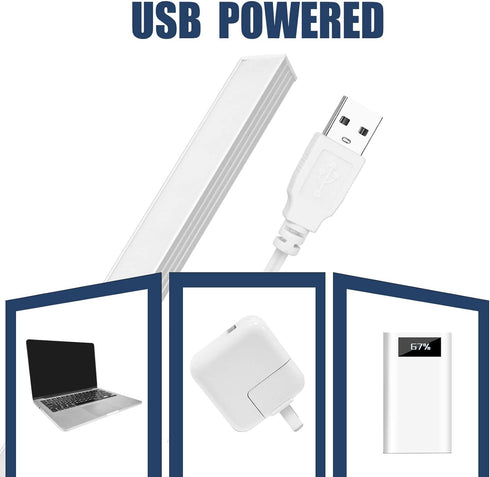 2Pack Dimmable Closet Counter DWEPTU LED Under Cabinet Lighting Under Cabinet Lights with USB Powered for Light Bar
