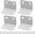 Waziaqoc 4 1 1.2 Inch 26 26 32mm 90 PCS x L Shape Shelf Bracket, White x x Metal Corner Brace, Degree Right Angle L
