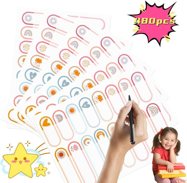 BOSUDA 480 Pcs Baby Bottle Labels for Daycare,Waterproof Kids Name Labels for Kids