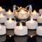 Flameless Candles, 12-Pack Tea Lights Battery Operated Bulk, Realistic Tealight Candles for Halloween Christmas Wedding
