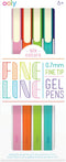 Ooly Fine Line Gel Pens Set of 6 Pens, 0.7mm Fine Point Bright Pens for Kids, Adults, Art Supplies