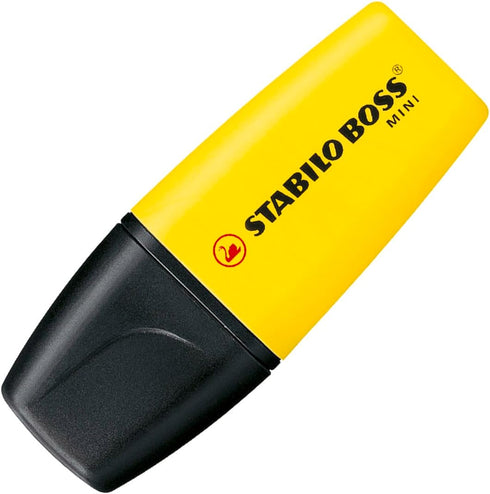 STABILO BOSS Mini Highlighter Set, 3-Color, Yellow, Orange, Green