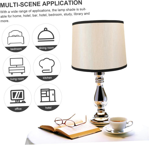 Replacement Round Lampshade for Table Floor Lamps Construction Softens Light for Gentle Ambiance Home Decoration
