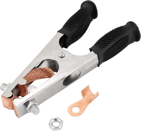 Welding Ground Clamp, 500A Electroplated Earth Clip, Copper Grounding Clamp for Manual Welder
