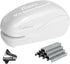 Electric Stapler with 2000 Staples and 1 Staple Remover, 25 Sheet Capacity, AC Adapter or Battery Powered (White)