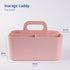 BLUE GINKGO Multipurpose Caddy Organizer - Stackable Plastic Caddy with Handle | Desk, Makeup, Dorm Caddy, Classroom Art Organizers (Made in Korea) - Pink by BLUE GINKGO