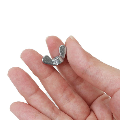KH866 20 3/16"-24 PCS Wing Nuts, Zinc Plated Butterfly Wingnuts Wing Fasteners Parts Screws Hurrican Shutter Panel Hand