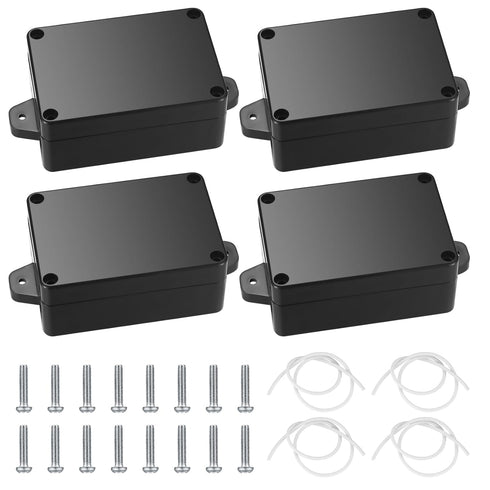 Project Box, 4pcs Junction Boxes, IP65 Waterproof Electrical Boxes, ABS Plastic Dustproof Electrical Project Case for