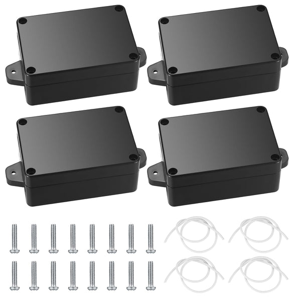 Project Box, 4pcs Junction Boxes, IP65 Waterproof Electrical Boxes, ABS Plastic Dustproof Electrical Project Case for