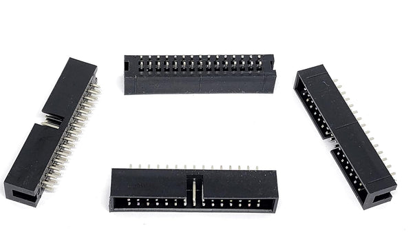 25-Pack 30P DC3 2.54mm 0.1" Pitch 30 Pins Male Box Headers, 2x15 Dual Rows PCB DIP Connector