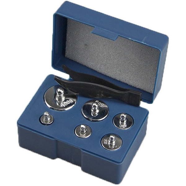 Precision Weight 5g 10g 20g 50g 100g Steel Chrome Calibration Scale Weight Kit Set with Tweezers for Digital Balance