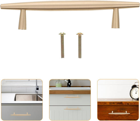 Brass Minimalist Cabinet Pulls Spacing Drawer Handles for Wardrobes Cabinets Bedside Tables Matte Finish Kitchen