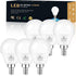 hansang E12 LED Ceiling Fan Light Bulbs, 6000K Cool Daylight, 6W 60W Equivalent, A15 Small Base, 600LM, 6 Pack