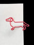 Dog Dachshund Shaped Paper Clips, Great for Collectors or Dog Lovers, 100 Count (Style #2) (Pink)