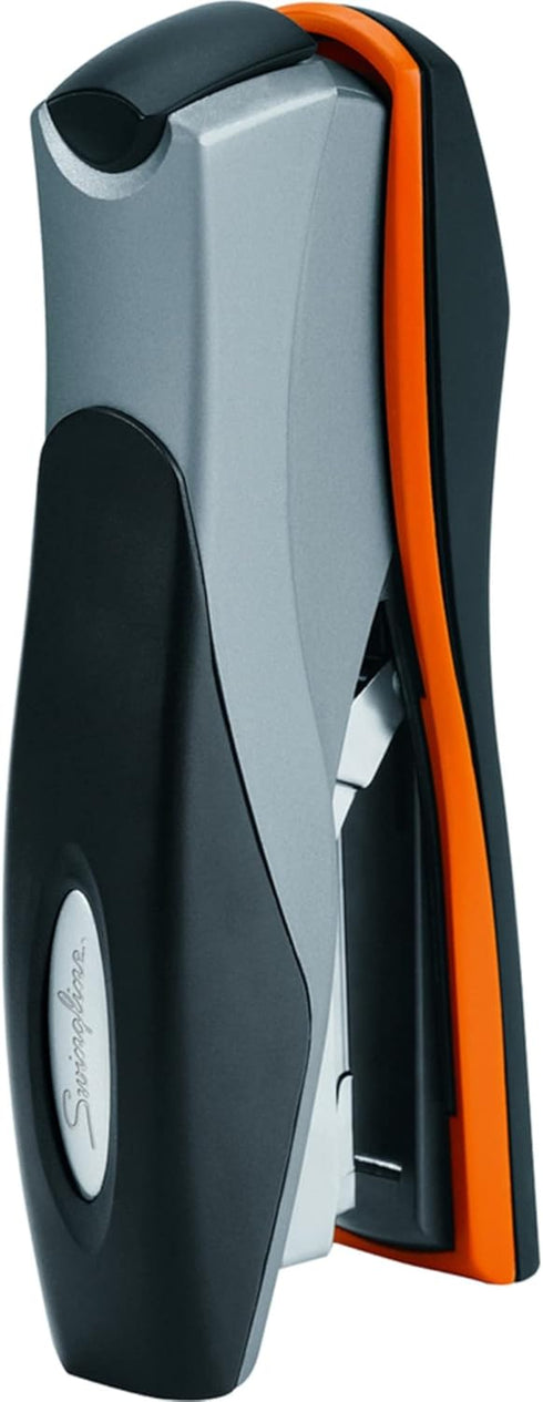 Swingline Optima 40 Stapler, 40 Sheet Capacity, Jam Free, Soft Grip, Metal, Orange and Gray