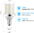E17 Bulb,15W E17 G14 Bulbs,120 1200lm 5000K Bulbs, Non-Dimmable Bulb, Pack 4 Super Bright LED Intermediate Base LED