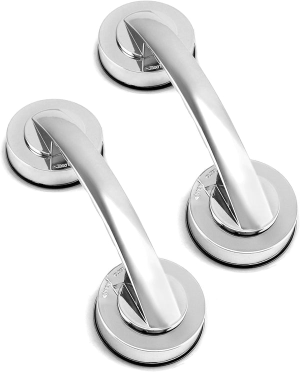 QWORK 2 Pack Glass Door Suction Handle, Shower Grab Bars Suction Handle,