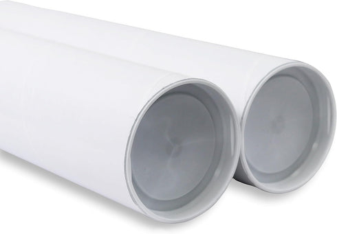MagicWater Supply Mailing Tube 3 in x 12 in White - 2 Pack for Shipping and Storage of Arts, Crafts, Documents
