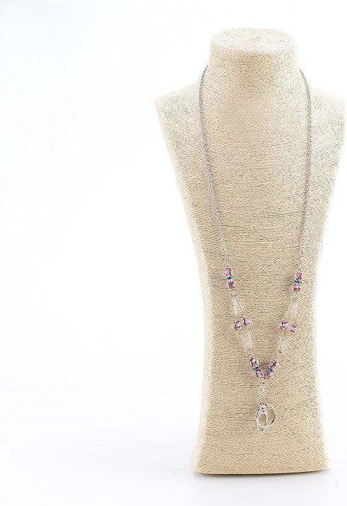 Beautiful Badge Lanyards ID Necklaces, Stylish ID Badge Holder for Teachers, Stainless Steel Chain