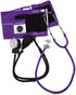 EMI # 300 Deluxe Aneroid Sphygmomanometer Blood Pressure Monitor Set with Adult Cuff and Carrying Case and includes Basic Stethoscope (Purple)
