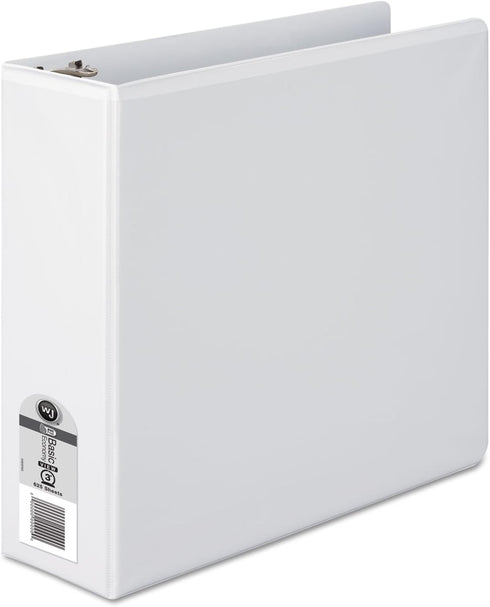 Wilson Jones 3 Inch White 3 Ring Binder, Basic Round Ring View Binder (W362-49W)
