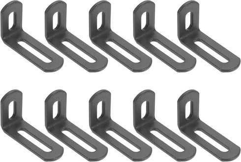 uxcell 10 Pcs Adjustable Right Angle Brackets, Slotted L-Shape Corner Bracket 2"x1.2"x0.7",