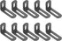 uxcell 10 Pcs Adjustable Right Angle Brackets, Slotted L-Shape Corner Bracket 2"x1.2"x0.7",