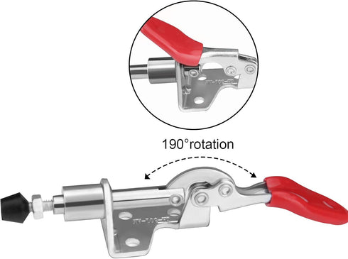 10Pcs 301AM Push Pull Action Toggle Clamp, 110lbs Adjustable Quick Release Clamps for Woodworking and Welding