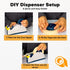 WOD TTD1SD Tabletop Steel Desktop Tape Dispenser - Blue & Gray, Fits Tape up to 1 inch Wide, Holds 3 inch core,