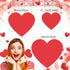 60 Pcs Red Heart Cutouts Paper Valentine's Day Heart Shape Cut-Outs Confetti Table Decorations Heart Die Cuts