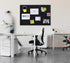 Large Cork Board Felt Board Tiles for Walls with 30 Push Pins, 11.8"x11.8" Pack of 6 Notice Boards