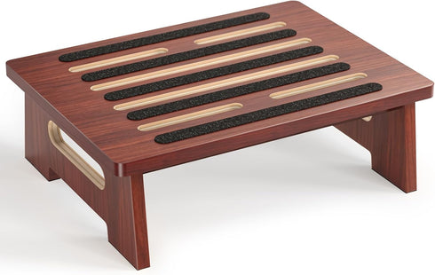 Woodever One Step Stool for Adults Seniors Kids with Non-Slip Surface, Wood Stepping