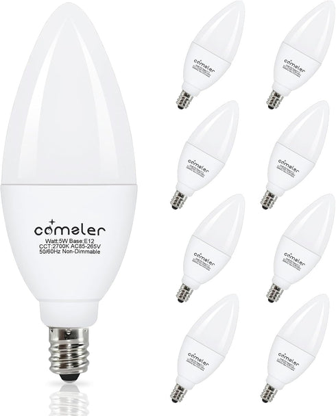 comzler Type B Shape LED Ceiling Fan Light Bulbs E12 Small Base,