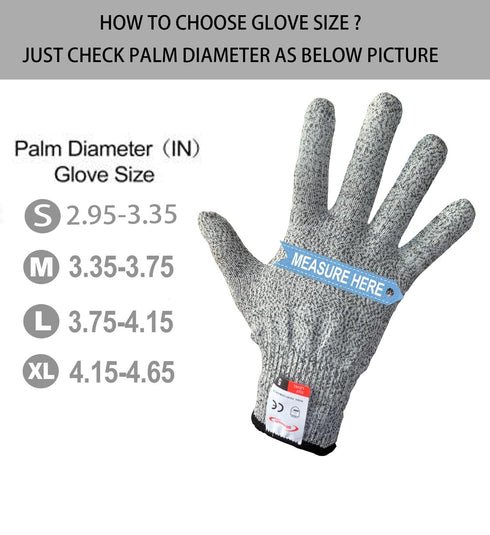 Cutting Gloves, 2 Pairs Food Grade Cut Resistant Kitchen Gloves for Cutting and Gardening
