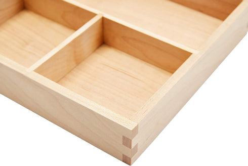 pandapark Wood Organizer Tray, Black Walnut, Desk & Drawer Storage Box (Maple Master)