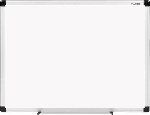 VUSIGN Magnetic White Board 18" x 12" with 1 Eraser, 2 Multicolor Markers, 4 Pins, Aluminum Frame for Home, Office,