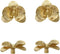 SANCHAKOU Brass Knobs 2 Pack Wardrobe Butterfly Leaf Gold Drawer Handle Wardrobe Cabinet