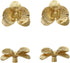 SANCHAKOU Brass Knobs 2 Pack Wardrobe Butterfly Leaf Gold Drawer Handle Wardrobe Cabinet