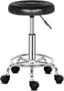 Generic Round Rolling Stool, PU Leather, Height Adjustable, Swivel, Drafting, Work, Office, Task,