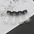 Kesell 25ml Transparent Control Spiral Glass Sample Bottle - Small Glass Bottle with Screw Cap, Pack of 16