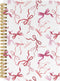 Bow Notebook - Coquette Preppy Journal, Trendy Funky Pink 5.5"x8.3" Lined Notebook, Girly Office School Supplies