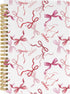 Bow Notebook - Coquette Preppy Journal, Trendy Funky Pink 5.5"x8.3" Lined Notebook, Girly Office School Supplies