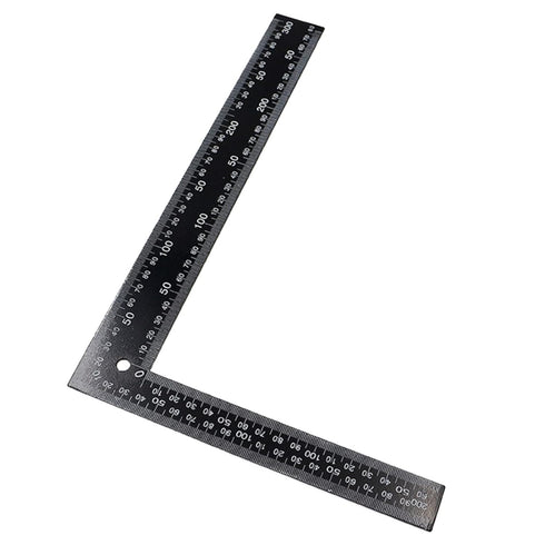 Metal L Square Ruler, 90 Degree Right Angle Metric and Inches Ruler, Stainless Steel Measuring Tool