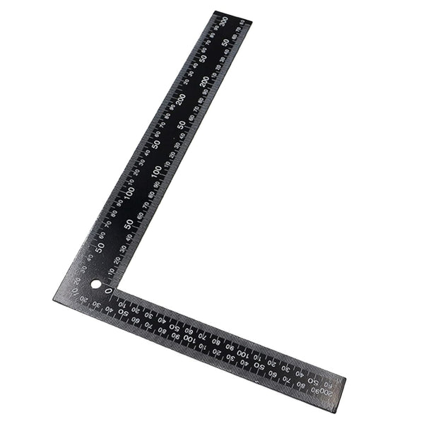Metal L Square Ruler, 90 Degree Right Angle Metric and Inches Ruler, Stainless Steel Measuring Tool