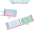 MANWU 35 (2pcs index card Binder organizer with Plastic pocket Sleeves, small organized folder for recipes