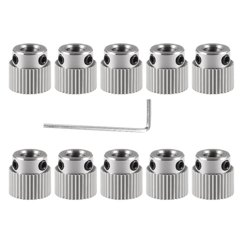 DIANN 10pcs 36 Teeth Extruder Drive Gear Wheel - Stainless Steel Compatible with 3D Printer Ender Series
