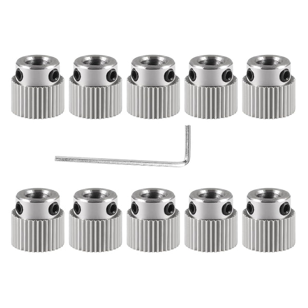 DIANN 10pcs 36 Teeth Extruder Drive Gear Wheel - Stainless Steel Compatible with 3D Printer Ender Series