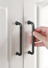 5 Pack 3-3/4 Inch Matte Black Kitchen Cabinet Handles, Modern Pulls for Dresser Drawer, Farmhouse Hardware