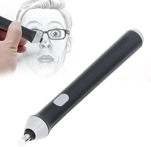 Battery Powered Electric Eraser with 2.3mm and 5mm Tips, Includes 70 Eraser Refills